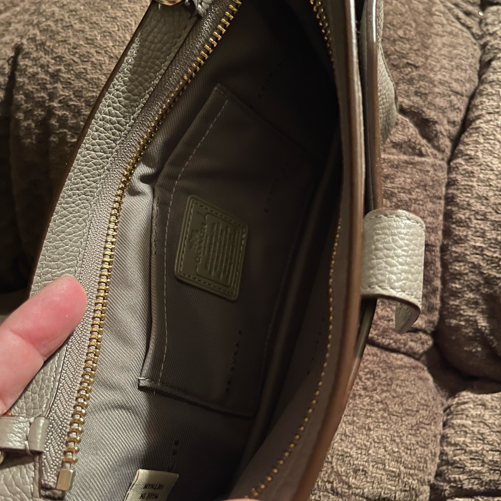 Coach Gray Crossbody Bag with Pebbled Leather - Picture 13 of 13
